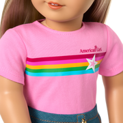 Truly Me™ 18-inch Doll #100 with straight layered blonde hair F4