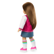 Truly Me™ 18-inch Doll #107 with straight brown hair T5