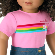 Truly Me™ 18-inch Doll #132 with curly dark-brown hair S5