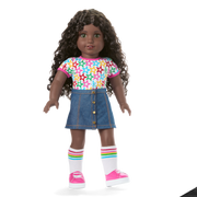 Truly Me™ 18-inch Doll #127 with curly dark-brown hair P5