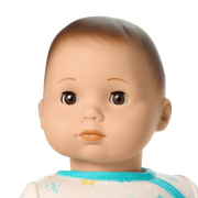Bitty Baby® Doll #2 with brown hair in Pastel Blue A5