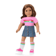 Truly Me™ 18-inch Doll #117 with wavy dark-brown hair P0