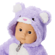 Lovable Lavender Bear One-Piece Outfit for Bitty Baby® Dolls I8