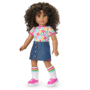 Truly Me™ 18-inch Doll #132 with curly dark-brown hair S5