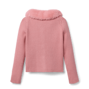 American Girl® x Janie and Jack Rosy Ribbed Cardigan for Girls L3