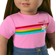 Truly Me™ 18-inch Doll #122 with straight dark-brown hair T3