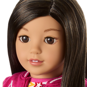 Truly Me™ 18-inch Doll #124 with straight black-brown hair Z3