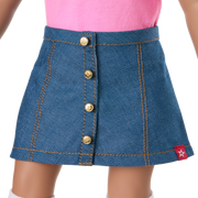 Truly Me™ 18-inch Doll #117 with wavy dark-brown hair P0