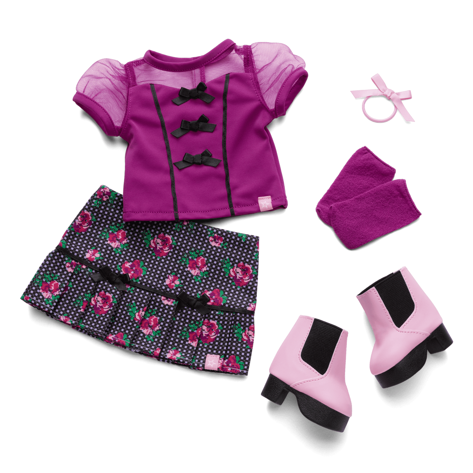 Bows & Blooms Outfit for 18-inch Dolls N9