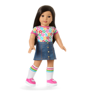 Truly Me™ 18-inch Doll #124 with straight black-brown hair Z3