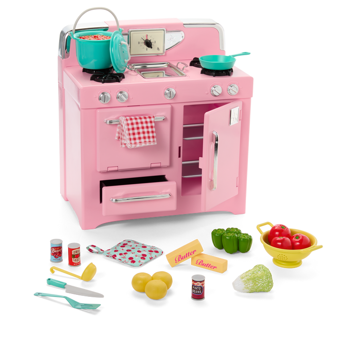 Maryellen’s™ Vintage Stove & Accessories for 18-inch Dolls (Historical Characters) U8