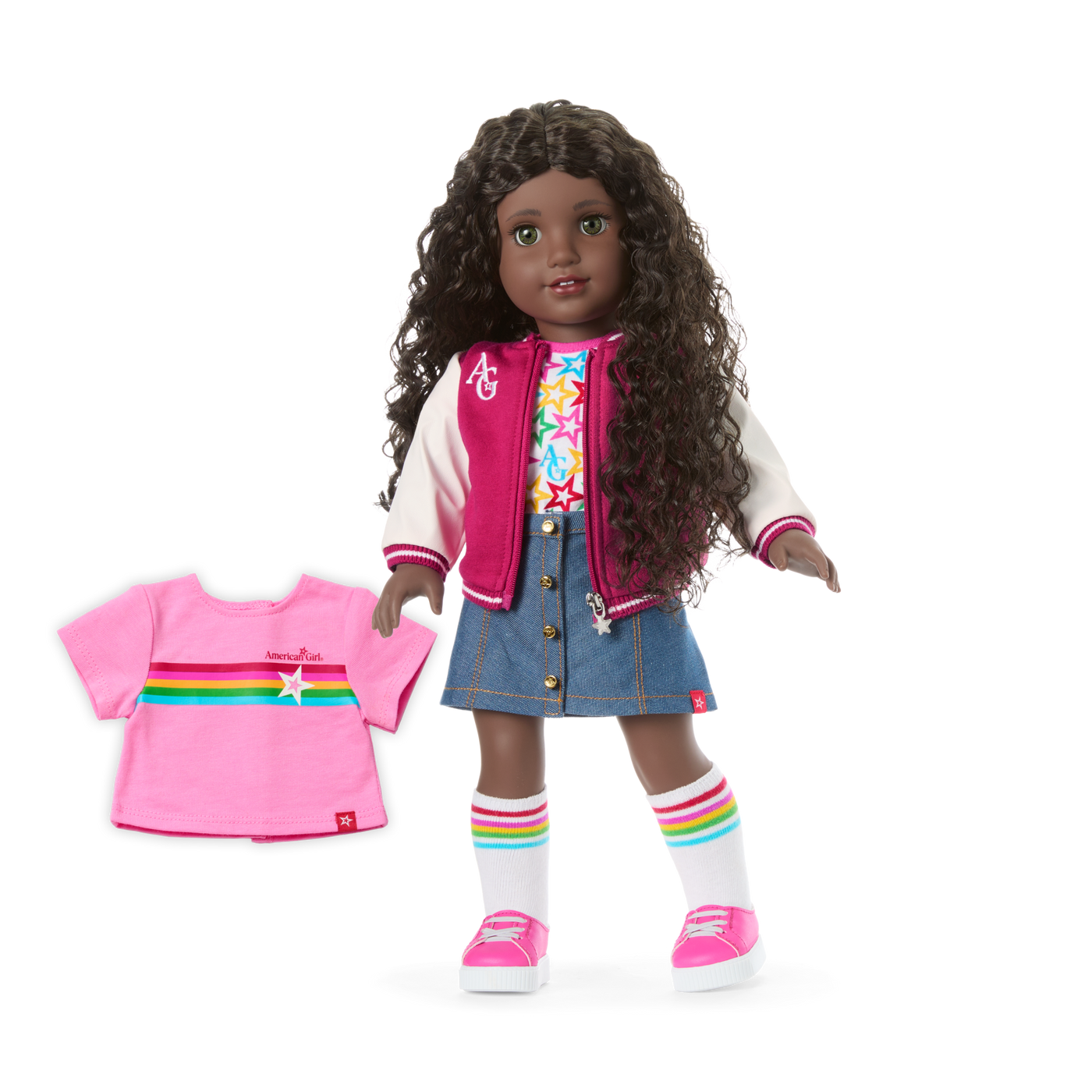 Truly Me™ 18-inch Doll #127 with curly dark-brown hair P5