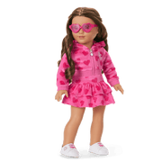 Pink Hearts Hoodie Dress for 18-inch Dolls G2