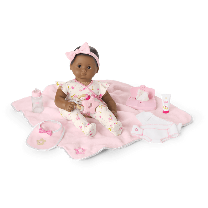 Bitty Baby® Doll #1 with black hair Care & Play Set O5