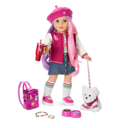 Truly Me™ 18-inch Doll #116 with wavy purple-and-pink hair G5