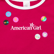 Matching AG™ Grin Pins Ringer Tee Set for Girls & 18-inch Dolls M2