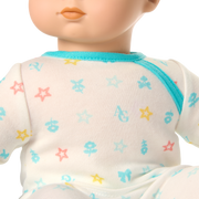 Bitty Baby® Doll #2 with brown hair in Pastel Blue G2