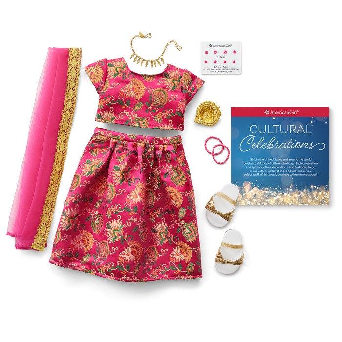 Diwali Celebration Outfit for 18-inch Dolls L3