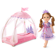 Royal Canopy Bed for WellieWishers™ Dolls Y5