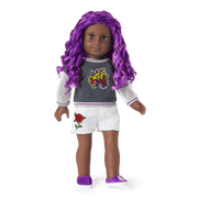 Truly Me™ 18-inch Doll #91 with curly purple hair I0
