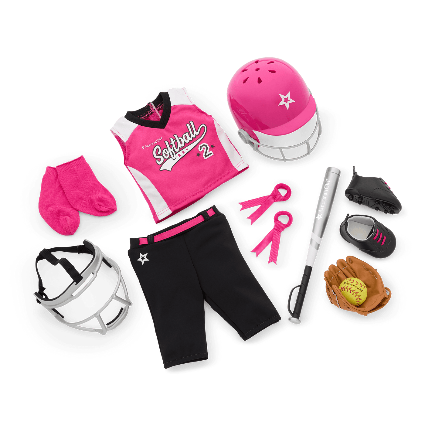 Softball Star Uniform for 18-inch Dolls W0