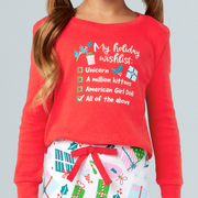 Holiday Wish List PJs for Little Girls K3