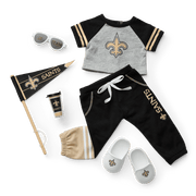 American Girl® x NFL New Orleans Saints Fan Outfit & Accessories for 18-inch Dolls O7