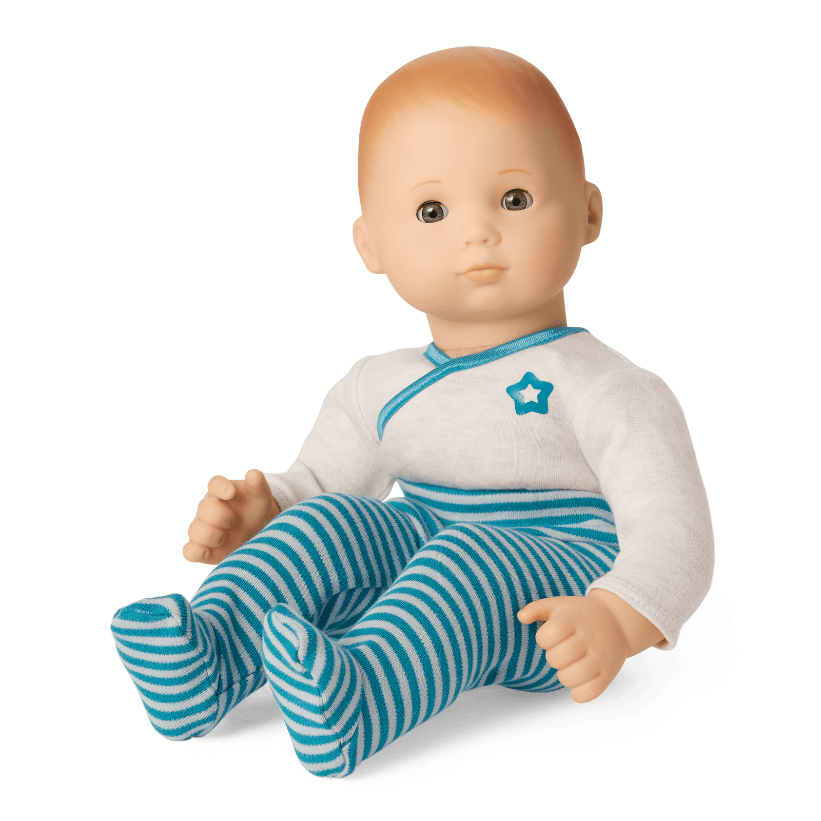 Bitty Baby® Doll #6 with red hair in Soft Blue V5