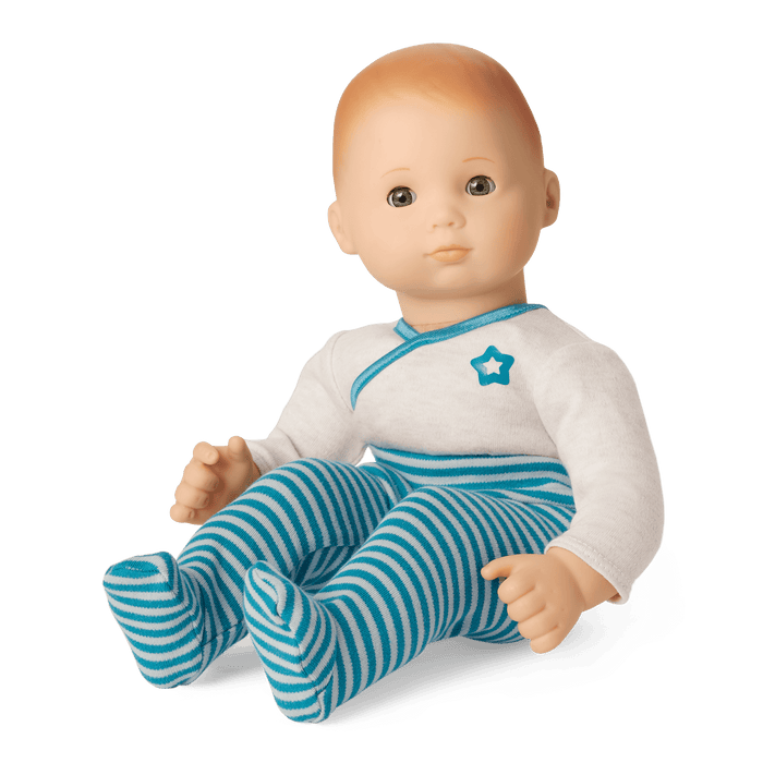 Bitty Baby® Doll #6 with red hair in Soft Blue V5