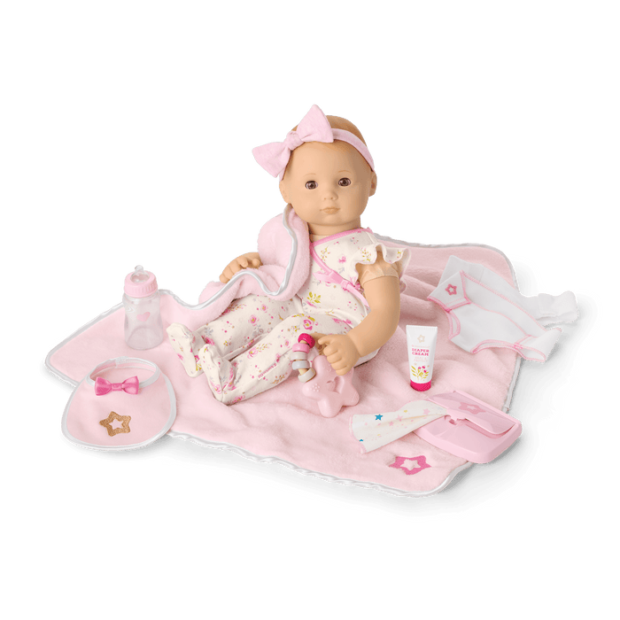 Bitty Baby® Doll #6 with red hair Care & Play Set C8