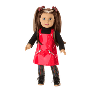 Nicki’s™ Red Vinyl Jumper Outfit for 18-inch Dolls (Historical Characters) H4