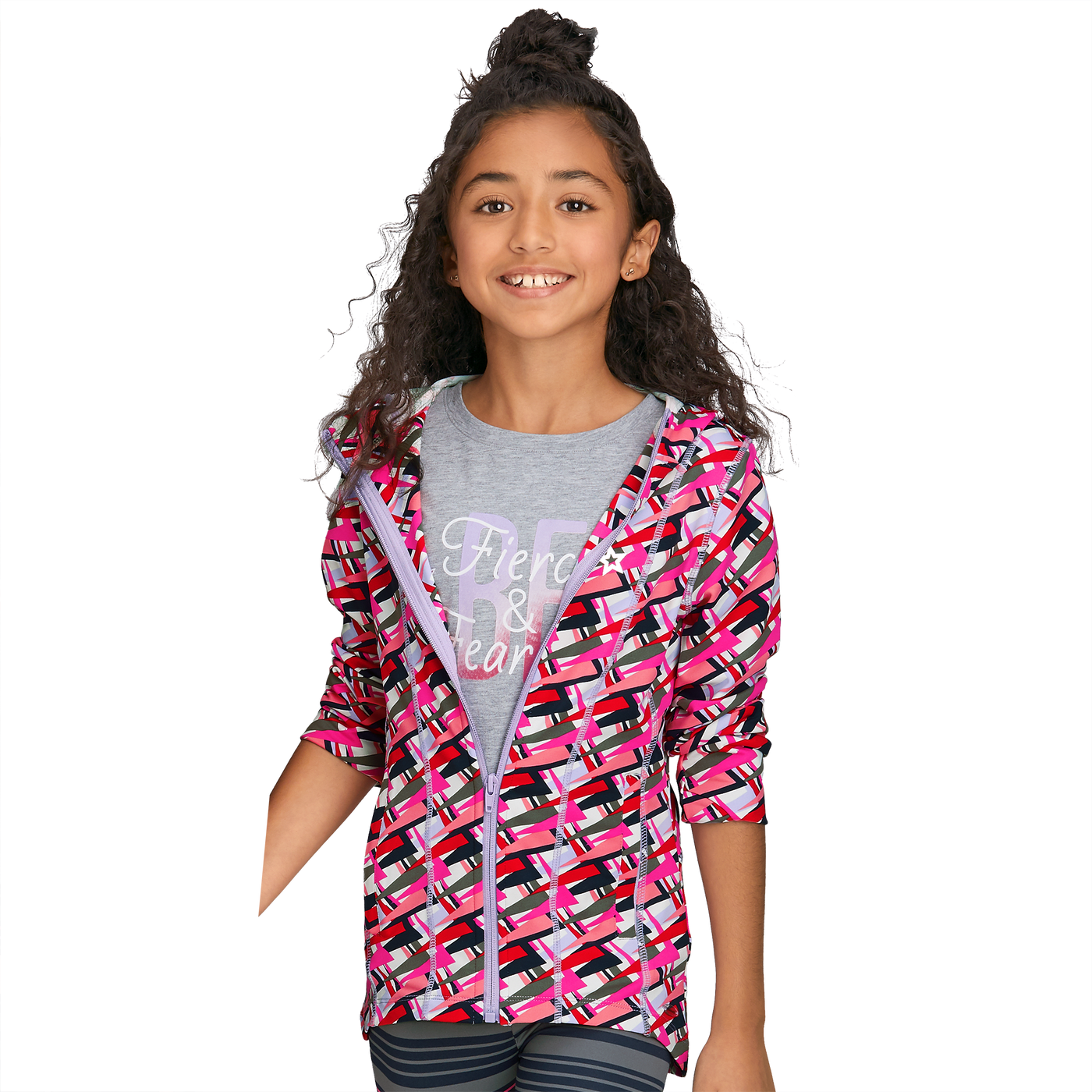 Feeling Fierce Print Jacket for Girls A4