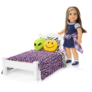 Nicki’s™ Bed & Animal-Print Bedding Set for 18-inch Dolls (Historical Characters) C8