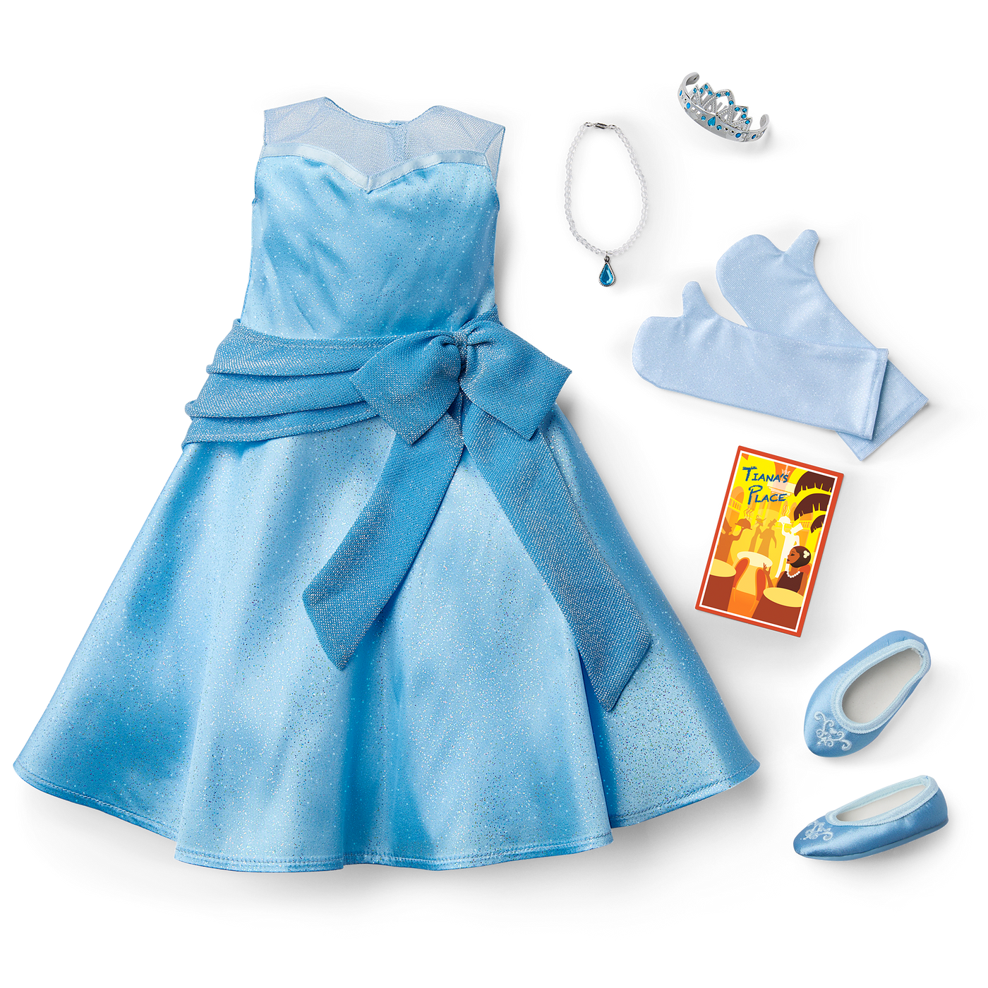 American Girl® Disney Princess Tiana Evening Star Dress & Accessories for 18-inch Dolls B4