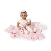 Bitty Baby® Doll #5 with brown hair Care & Play Set S6