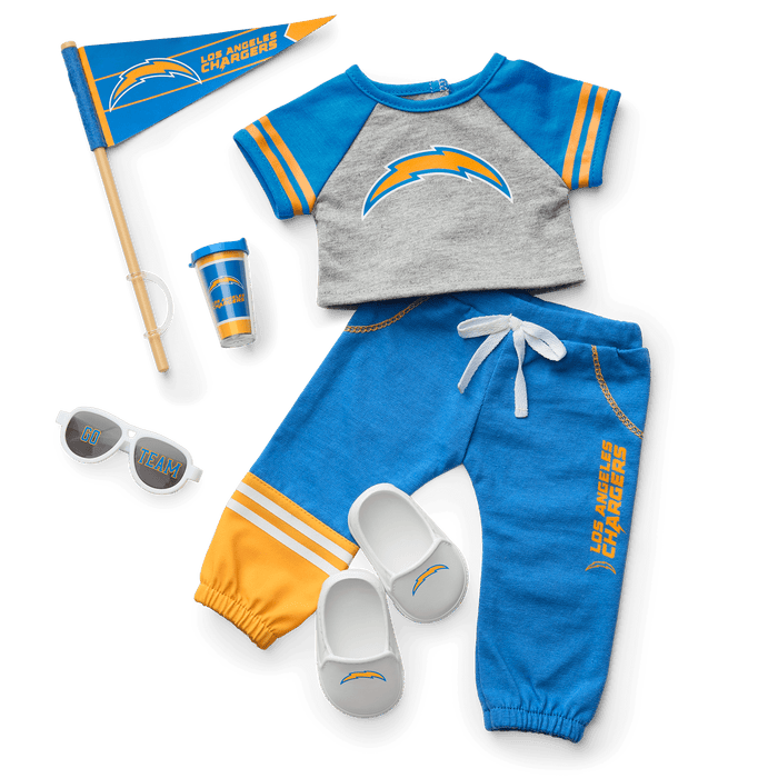 American Girl® x NFL Los Angeles Chargers Fan Outfit & Accessories for 18-inch Dolls O6
