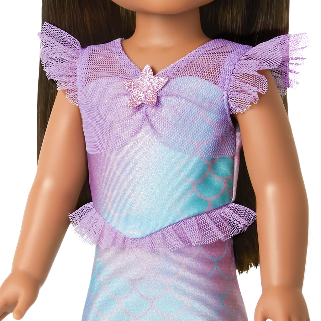 2-in-1 Sparkly Mermaid Outfit for WellieWishers™ Dolls G2