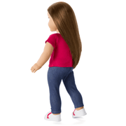 Matching AG™ Grin Pins Ringer Tee Set for Girls & 18-inch Dolls M2