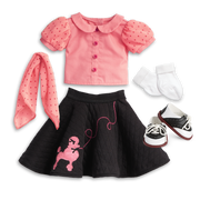 Maryellen's™ Poodle Skirt Outfit for 18-inch Dolls (Historical Characters) H3