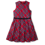 Pretty Plaid Christmas Dress for Girls A6