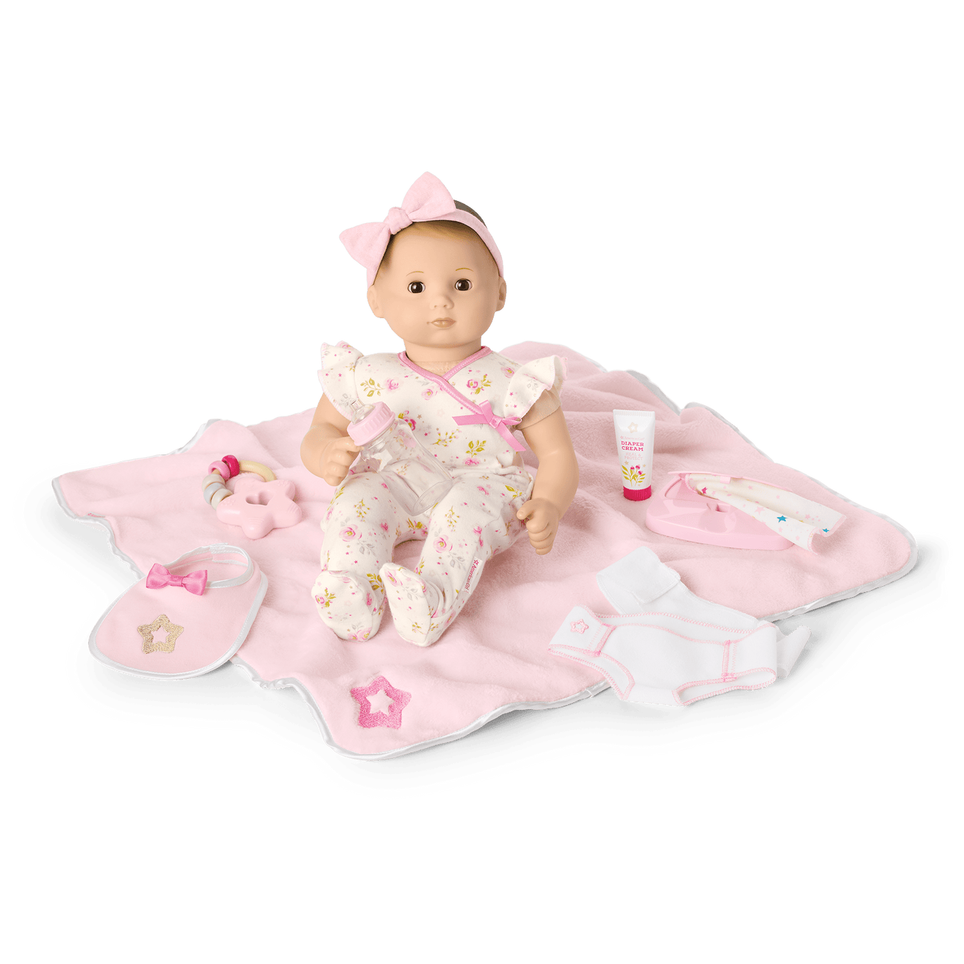 Bitty Baby® Doll #2 with brown hair Care & Play Set Z5