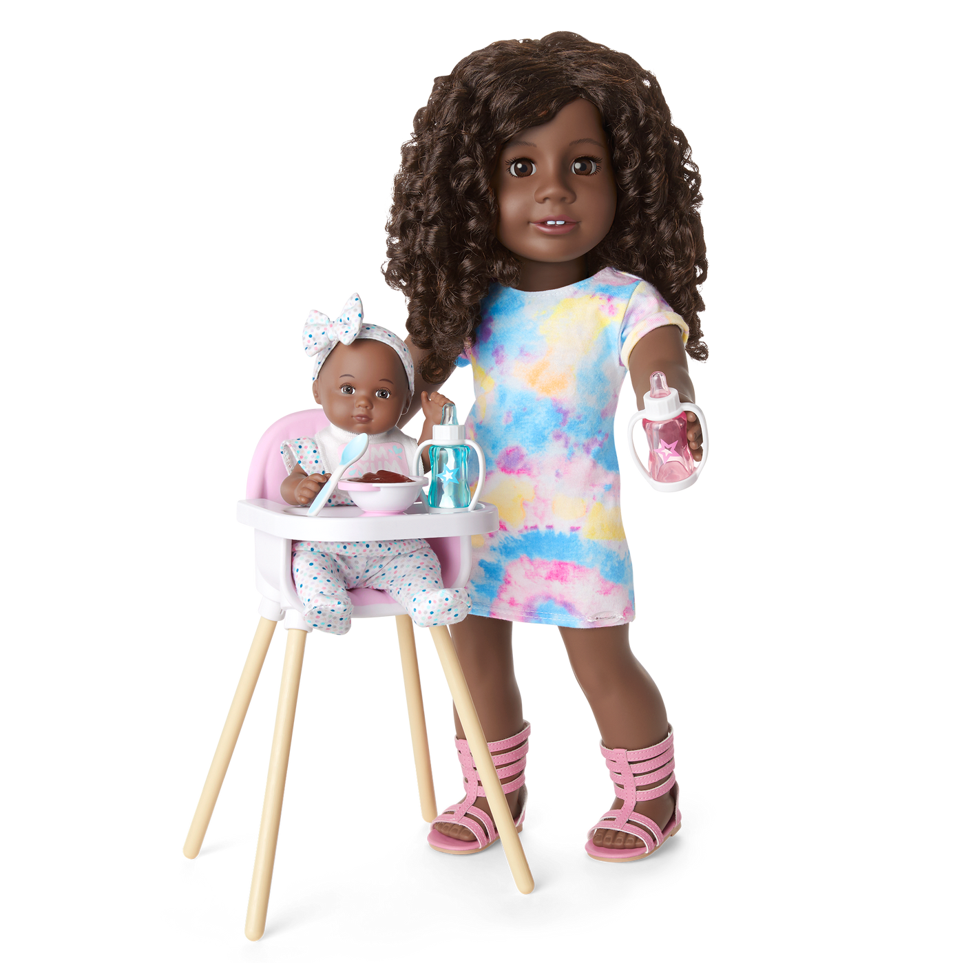 Little Bitty Baby™ Layette & High Chair Set for 7.75-inch Dolls V4