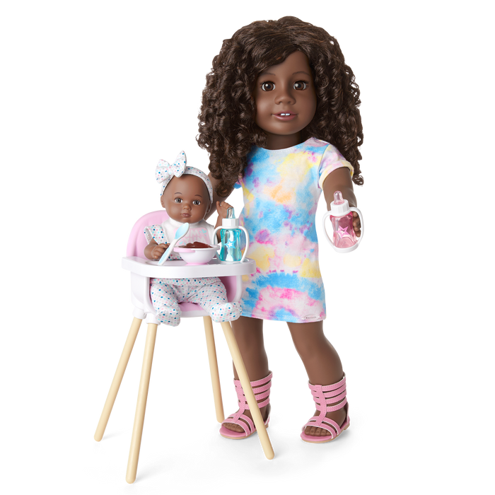 Little Bitty Baby™ Layette & High Chair Set for 7.75-inch Dolls V4