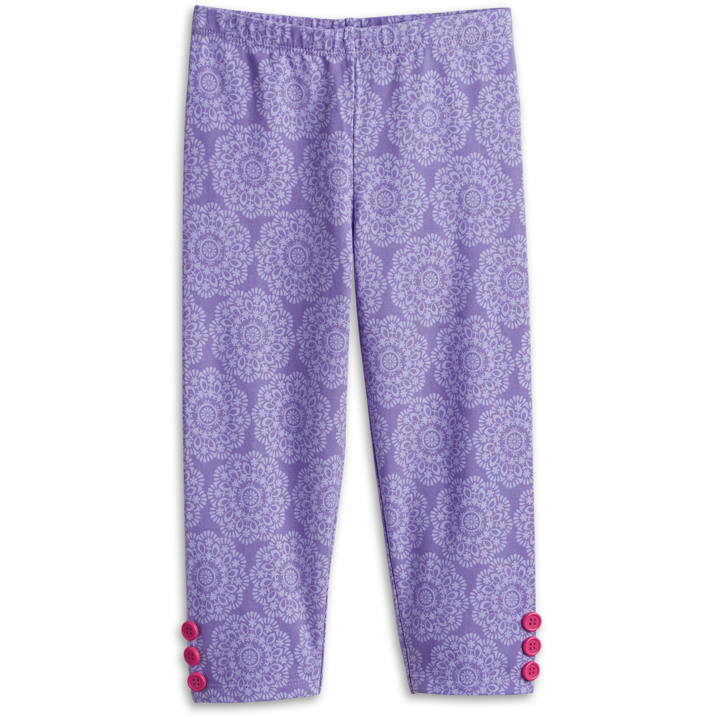 Playful Floral Leggings for Little Girls V0