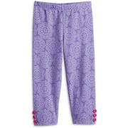 Playful Floral Leggings for Little Girls V0