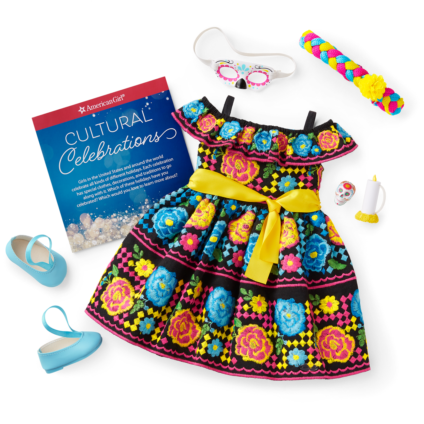 Día de Muertos Celebration Outfit for 18-inch Dolls V1