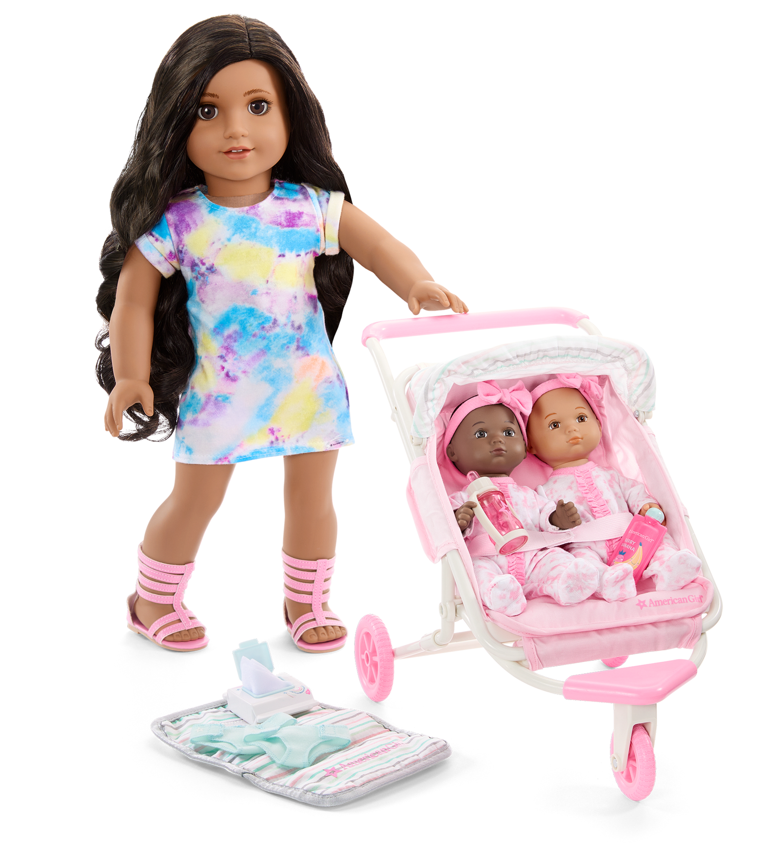 Little Bitty Baby™ Double Stroller Set for 7.75-inch Dolls O1