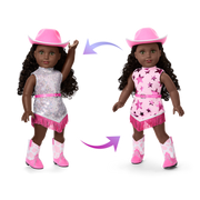 Glam Pink Cowgirl Outfit for 18-inch Dolls K1