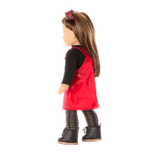 Nicki’s™ Red Vinyl Jumper Outfit for 18-inch Dolls (Historical Characters) F4