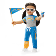 American Girl® x NFL Los Angeles Chargers Fan Outfit & Accessories for 18-inch Dolls O6